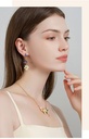 Butterfly Flower And Pearl Asymmetrical Enamel Dangle Earrings Jewelry Gift