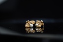Light Yellow White Red Flower And Pearl Enamel Stud Earrings