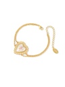 Butterfly Heart Pearl Enamel Thin Bracelet Jewelry Gift