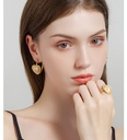 Yellow Red Orange Pansy Flower Pearl Enamel Thin Bracelet