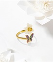 Cat Kitty Kitten Red Purple Flower Enamel Thin Bracelet