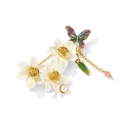 Flower And Butterfly Enamel Brooch Jewelry Gift