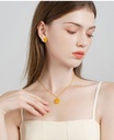 Rabbit Bunny Mushroom House Enamel Necklace Key Pendant With Chains Jewelry Gift