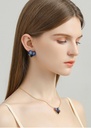 Pink Flower And Dragonfly Enamel Stud Earrings