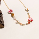 Orange Blossom Flower Kumquat Enamel Thin Bracelet Jewelry Gift