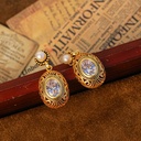 Imitation Pearl And Zircon Retro Vintage Dangle Earrings