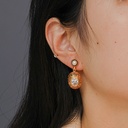 Imitation Pearl And Zircon Retro Vintage Dangle Earrings