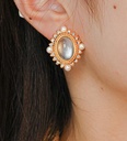 Imitation Stone Pearl Retro Vintage Stud Earrings