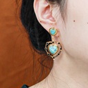 Crown With Crystal Stud Earrings S925 Sterling Silver Jewelry Christmas Gift Good Quality