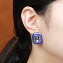 Crown With Crystal Stud Earrings S925 Sterling Silver Jewelry Christmas Gift Good Quality