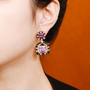 Flower And Butterfly Pearl Enamel Adjustable Ring Jewelry Gift