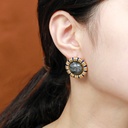 Natural Stone Retro Vintage Stud Earrings