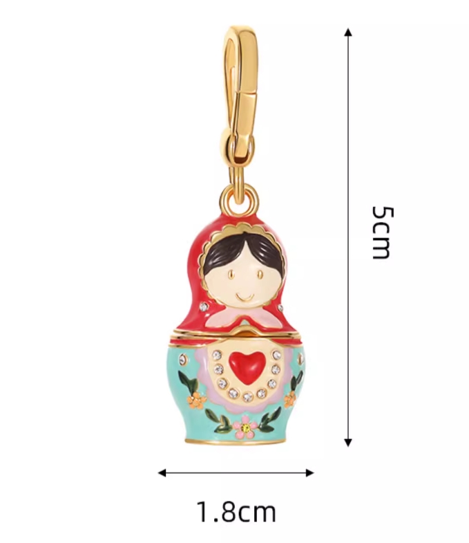 Russian Doll Necklace Pendant Jewelry Gift5