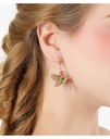 Fairy With Butterfly Wing Enamel Hook Earrings