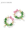 Cute Cat Kitty Kitten And Crystal Enamel Dangle Earrings