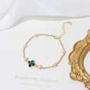 Freshwater Pearl Green Crystal Layering Bracelet