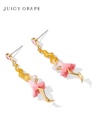 Fairy Girl With Pearl Enamel Dangle Stud Earrings Jewelry Gift1