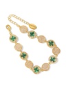 Clover Lucky Leaf Enamel Charm Bracelet Jewelry Gift2