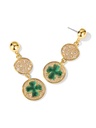 Clover Lucky Leaf Enamel Dangle Stud Earrings Jewelry Gift2