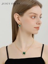 Clover Lucky Leaf Zircon Enamel Dangle Stud Earrings Jewelry Gift5