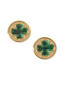 Pink Flower de Luce Irises And Stone Enamel Stud Earrings