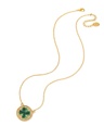 Clover Lucky Leaf Enamel Pendant Necklace Jewelry Gift1