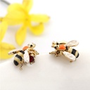 Mini Cute Bee Enamel Stud Earrings