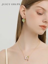 Lotus Flower And Dragonfly Enamel Asymmetrical Dangle Stud Earrings Jewelry Gift4