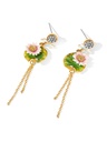 Lotus Flower And Dragonfly Enamel Dangle Stud Earrings Jewelry Gift2