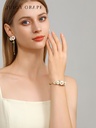 Daisy Flower Branch Enamel Cuff Bracelet Handmade Jewelry Gift2