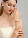 Daisy Flower Branch Enamel Cuff Bracelet Handmade Jewelry Gift3