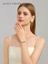 Flower Basket Enamel Adjustable Ring