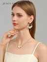 Daisy Flower Enamel Hoop Dangle Stud Earrings Handmade Jewelry Gift2