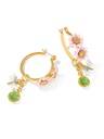 Lotus Flower And Dragonfly Enamel Hoop Dangle Stud Earrings Jewelry Gift1