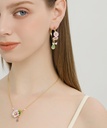 Lotus Flower And Dragonfly Enamel Hoop Dangle Stud Earrings Jewelry Gift3