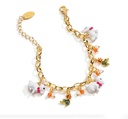 Cherry Blossom Enamel Earrings Jewelry Stud Earrings