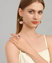 Inlaid Zircon Vintage Retro Stud Earrings