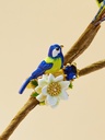 Bird And Flower Enamel Adjustable Ring Handmade Jewelry Gift1
