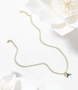 Mermaid Fish Tail Enamel Pearl Necklace Handmade Jewelry Gift1
