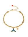 Mermaid Fish Tail Enamel Bead Strand Bracelet Handmade Jewelry Gift4