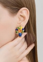 Flower Blossom Vase Enamel Stud Earrings Handmade Jewelry Gift3