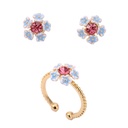 Enamel Glazed Big Eyes Spider Clavicle Chain Necklace 18K Gold Plated