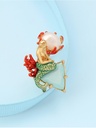 Enamel Glazed Big Eyes Spider Clavicle Chain Necklace 18K Gold Plated