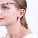 Dream Gem White Horse Enamel Earrings Jewelry Stud Clip Earrings