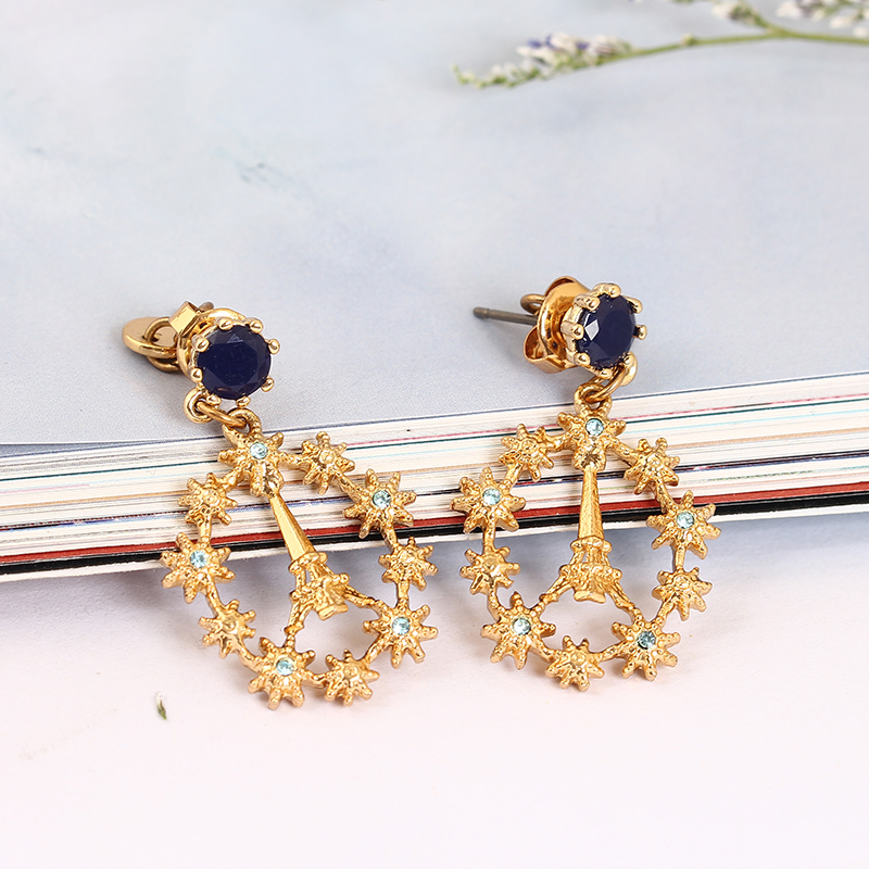 Enamel Glazed Big Eyes Spider Natural Pearl Bracelet 18K Gold Plated