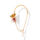 Enamel Glazed Big Eyes Spider Tassel Clavicle Chain Necklace 18K Gold Plated