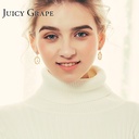 Enamel Glazed Big Eyes Spider Tassel Clavicle Chain Necklace 18K Gold Plated