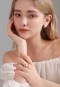 Cute Rabbit Bunny With Stone And Flower Enamel Adjustable Ring5