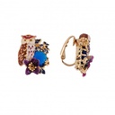 Enamel Glazed Crystal Rhinestone Letter Long Tassel Hook Earrings