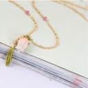 European Style Romantic Enamel Bell Orchid Flower Long Chain Luxury Necklace